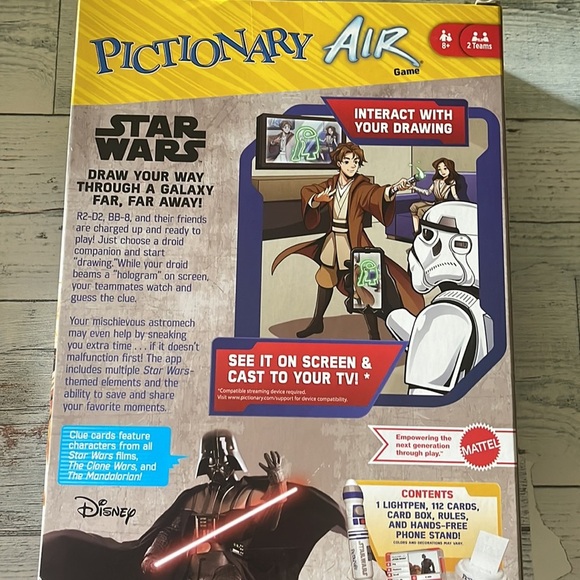 Mattel Disney Star Wars Pictionary Air Game NEW - Picture 4 of 8